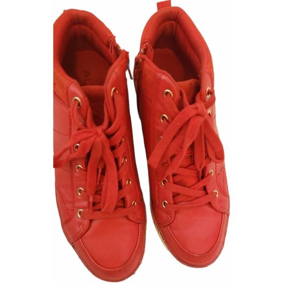 ALDO RED ATHELTIC TENNIS SHOE SIZE 7.5 - Picture 1 of 4